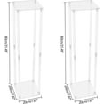 thumbnail image 3 of FETCOI 2 Pack Tall Clear Floor Vase for Flowers Wedding Decoration Table Centerpiece Acrylic Flower Stand Vases Column Bouquet Decor Pillar Floral Backdrop Tabletop Display Rack, 3 of 9