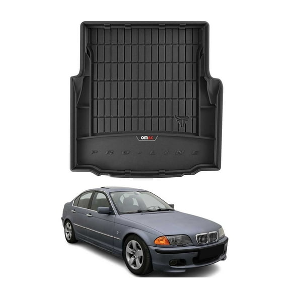 OMAC Premium Cargo Mats Liner for BMW 3 Series E46 1999-2005 Rubber TPE Black