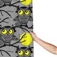 thumbnail image 3 of Shower Curtain, Moon Owl - Gray Waterproof Fabric Plastic Shower Curtain, Drying Fast Bathroom Curtain with 9 Buttonholes, Ruffle Shower Curtain 60x72in, 3 of 8