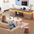 thumbnail image 6 of FANRAL Led TV Stand for Living Room,Bedroom TV Stand for 65 inch TV,Modern Entertainment Center,Wood TV Stand TV Cabinet with Power Outlet & Rgb Led Lights & Adjustable Glass Shelf,Gray, 6 of 9