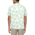 thumbnail image 2 of Cafe Luna Men’s Striped Tropical Print Short Sleeve Shirt, 2 of 3