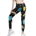 thumbnail image 3 of Ckdifva Crayons Rainbows Hearts Yoga Pants with Pockets for Women Workout Athletic Yoga Leggings, 3 of 7