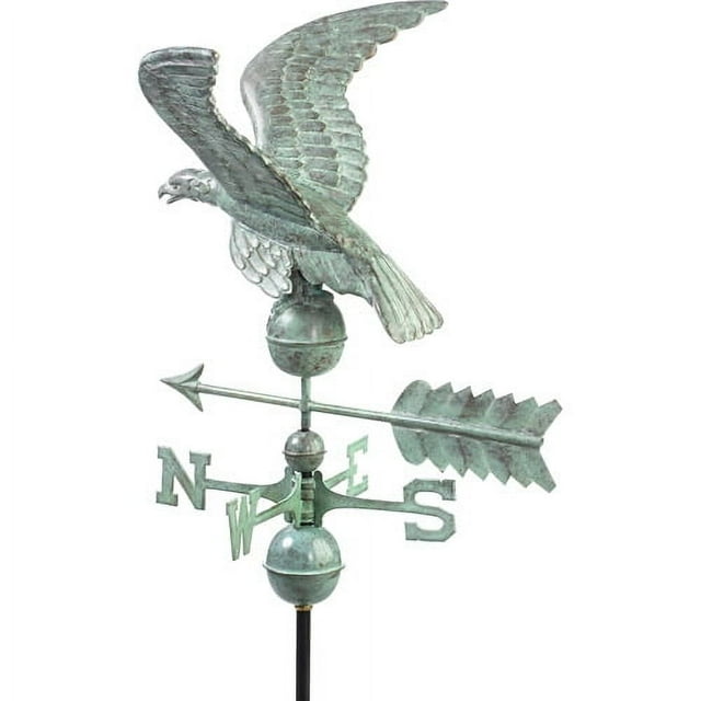 Good Directions Smithsonian Aigle Weathervane, Cuivre Bleu Verde
