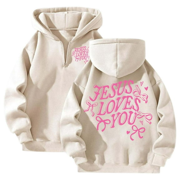 Tiweut Womens Casual Hoodies Top Unisex Floral Print Hooded Zip Up Sweatshirt Streetwear Loose Fit Pullover Blouses for Ladies Beige,L