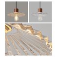 thumbnail image 3 of FSLiving 1-Pack 7.7" Clear Glass Saucer Bouffant Lamp Shade Replacement, Transparency Circular Glass Cover, DIY Torchiere Shade Decorative for Pendant Light Table Lamp Swag Ceiling Lamp Wall Sconce, 3 of 5