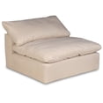 thumbnail image 2 of Sunset Trading Puff 4 Pc Slipcovered Sectional Sofa Performance Fabric Tan, 2 of 8