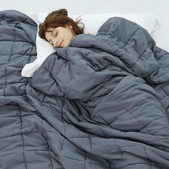 Weighted Blankets for Adults Dark Grey48x72 20lbs Breathable Twin Blanket with Premium Glass Beads Heavy Soft Throw Blanket for All-Season