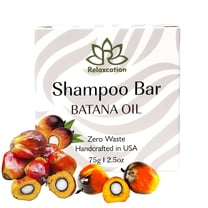 Relaxcation Batana Oil Shampoo Bar with Castor, Jojoba & Argan Oils, Hydrating Formula