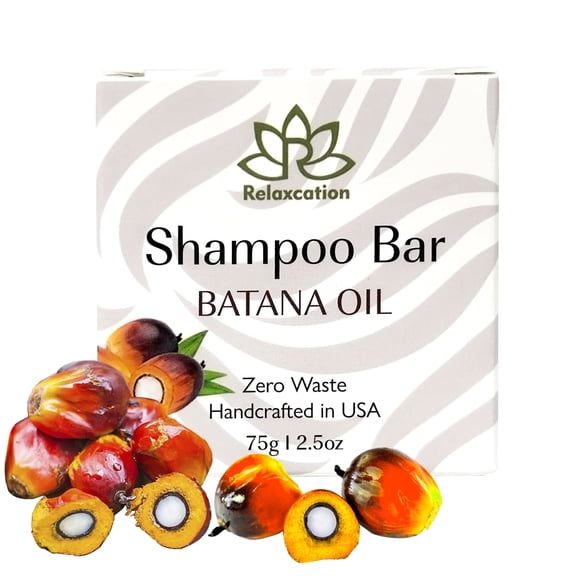 Relaxcation Batana Oil Shampoo Bar with Castor, Jojoba & Argan Oils, Hydrating Formula