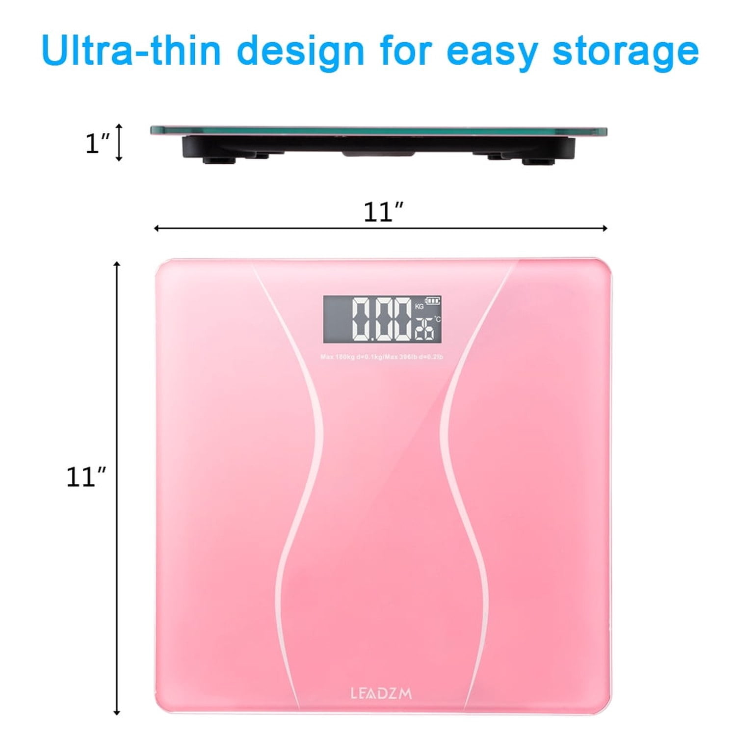180Kg Slim Waist Pattern Personal Scale, Pink