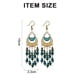 thumbnail image 2 of Pendientes de estilo nacional bohemio Pendientes largos de cuentas de borla vintage, 2 of 5