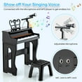 thumbnail image 5 of Gymax 37-Key Music Piano Keyboard Kids Learning Toy Instrument w/ Microphone Black, 5 of 10