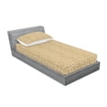 thumbnail image 3 of Ambesonne Geometric Fitted Sheet & Pillow Sham Set, Diamond Shape Dots, Full, Caramel and Beige, 3 of 3
