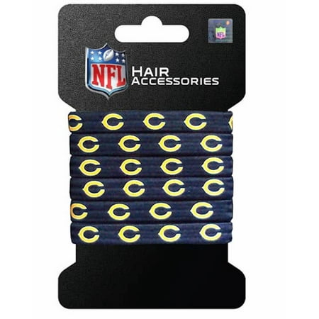 NFL Chicago Bears Hair Accessory 6-Elastic Ponytail Bands