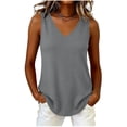 thumbnail image 5 of GUACER Ribbed V-Neck Tank Top for Women Sleeveless Blouses Casual Summer Basic Top for Layering, 5 of 6