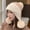 White, variant on Women Winter Warm Knitted Hat Cold and Windproof Pullover Hat Cute Hat Gift for Her---Gray