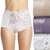 Bali Double Support Briefs 3 Pack COLOR Gloss/Purple Shade/White Floral Print SIZE 9