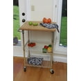 thumbnail image 1 of TRINITY Ecostorage Bamboo Kitchen Cart - Chrome, 1 of 6