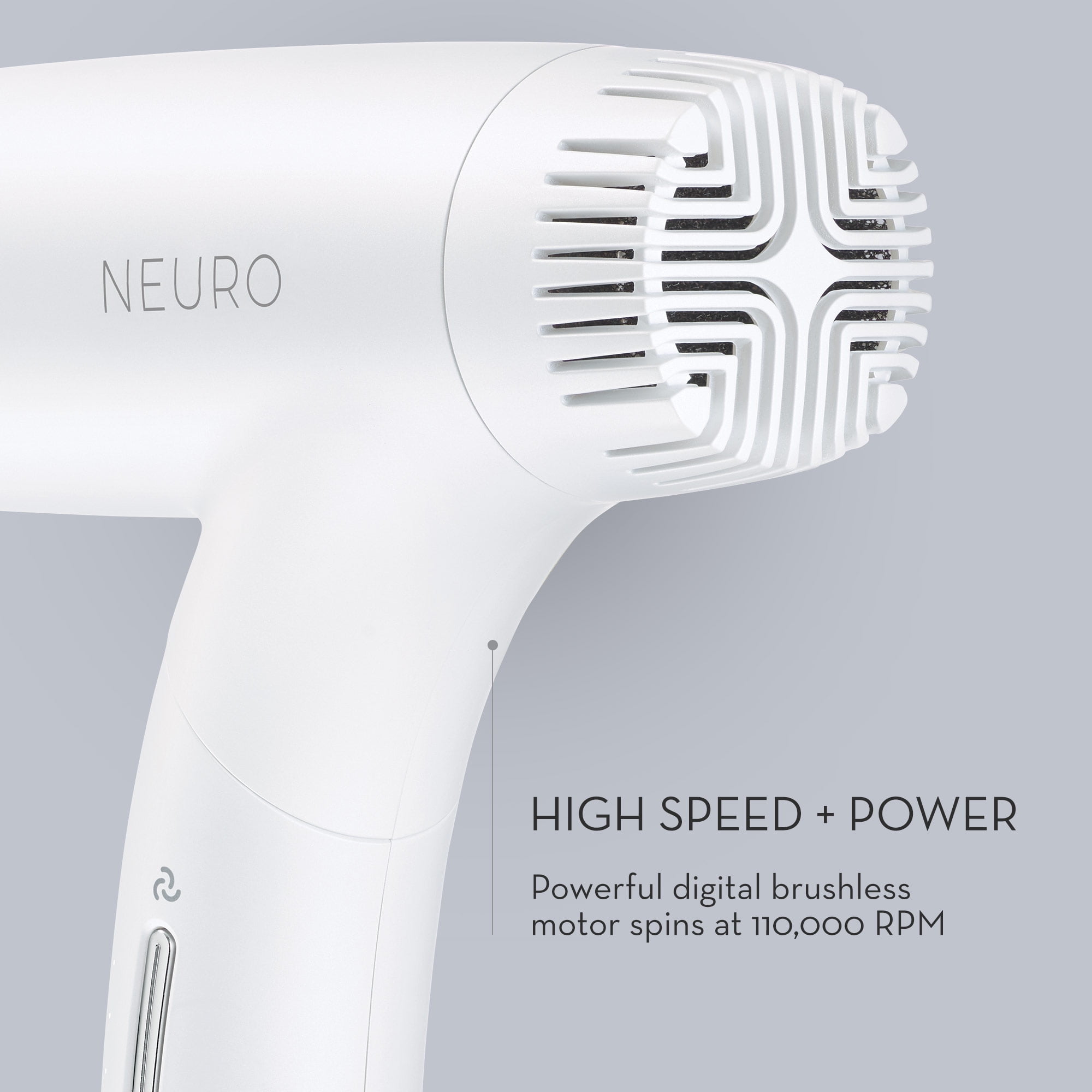 Neuro by Paul Mitchell Dry+ Global Edition Auto Dual Voltage Hair Dryer with Storage Bag For Worldwide Travel, Pearlescent White