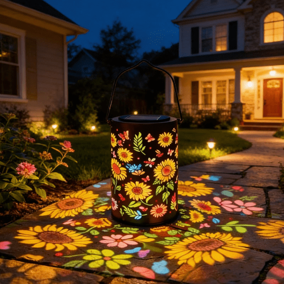 2026 New Colorful Sunflower Glow Solar Garden Lantern Premium Gift-Ready Solar Lantern for Mother’s Day, Birthdays & Housewarming Celebration