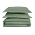 thumbnail image 3 of Cannon Solid Green King 3 Piece Duvet Cover Set, 3 of 6