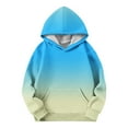 thumbnail image 6 of MKOSPLRT Oversized Hoodies for Kids 4-14Y Gradient Long Hooded Sweatshirts Casual Loose Fall Pullover Tops Long Sleeve Hoodies with Pocket, 6 of 10