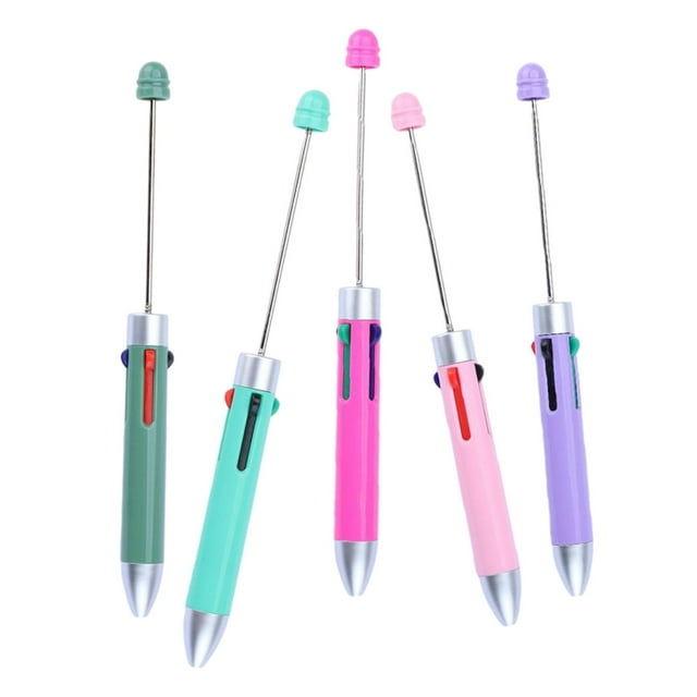 Xuanheng 5 Pieces Assorted Bead Pen Creative Ballpoint Pen for School Exam Journaling