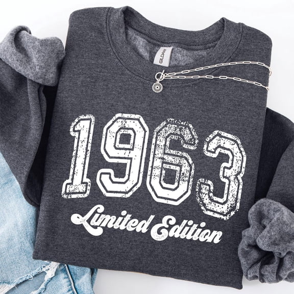 1963 Limited Edition Crewneck Sweatshirt: Vintage 60S Birthday Tshirt All Size S-5XL
