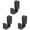 Black*3, variant on No-Drill Traceless Storage Rack Hooks, Black, 10 Pieces, Heavy Load High Weight Capacity, Heavy-Duty Iron Ceiling Mount Hooks