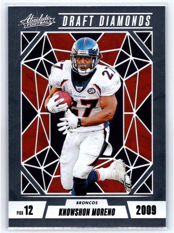 2024 Panini Absolute Draft Diamonds Knowshon Moreno Denver Broncos #DD-KMO Football Card