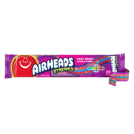 Airheads Xtremes Belts Candy, Very Berry, 2 oz