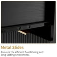 thumbnail image 5 of Oufan Fluted 4 Drawers Dresser, Modern Chest of Drawers, Bedside Cabinet, Wood Drawer Organizer for Bedroom, Living Room, Hallway, Entryway, Black, 5 of 8