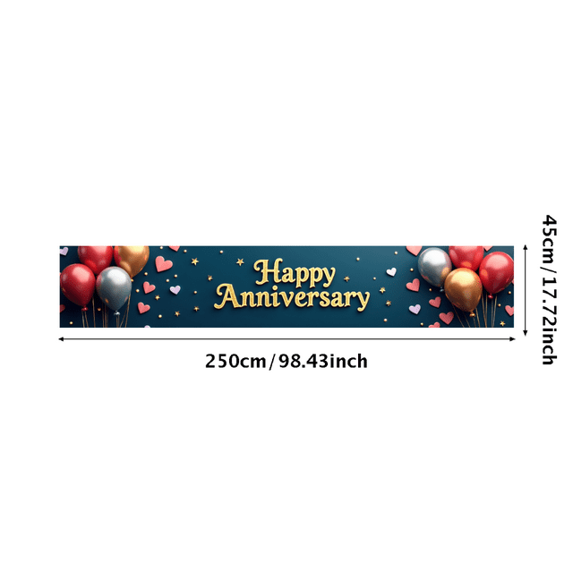 Happy Anniversary Backdrop Party Props Balloon Decorations Celebration Banner Photography Background Wedding Supplies