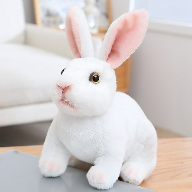 HOARBOEG Mini Realistic Cute Plush Rabbits Lifelike Animal Easter