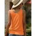 thumbnail image 4 of Women V Neck Tank Tops Summer Ribbed Sleeveless Casual Tops Loose Fit Banded Bottom Shirts, 4 of 6