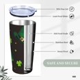 thumbnail image 6 of Kll St. Patrick'S Day8 Stainless Steel Vacuum Insulated Coffee Cup 20 Oz Insulated Travel Mug Water Cup With Leak-Proof Straw Lid & Flip Lid,1 Metal Straws,1 Cleaning Brush, 6 of 8