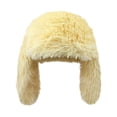 thumbnail image 4 of Gorro de felpa con orejas largas de , gorro grueso a prueba de viento con animales de dibujos animados, gorro cálido de invierno para acampar, Amarillo Fernando Gorro de peluche, 4 of 8