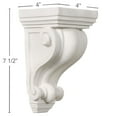 thumbnail image 2 of Ekena Millwork 4"W x 4"D x 7 1/2"H Devon Corbel, 2 of 3