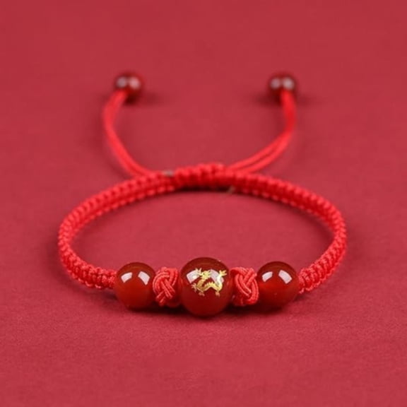 YYKihy 2024 New Year Of Dragon Red String Bracelet Adjustable Dragon Charm Bracelet Chinese Animal Good Luck Bracelet Jewelry Gifts For Women Men