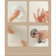 thumbnail image 3 of 4pcs Rotating Wall-Mounted Storage Rack for Bathtub,Transparent-Black, 3 of 5