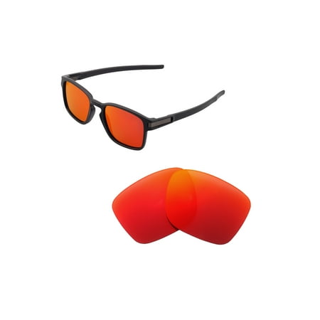 Walleva Fire Red Polarized Replacement Lenses for Oakley Latch SQ Sunglasses