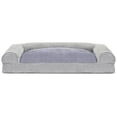 thumbnail image 6 of FurHaven Pet Products Faux Fur & Velvet Pillow Sofa Pet Bed for Dogs & Cats - Smoke Gray, Large, 6 of 8