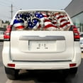 thumbnail image 5 of Rear Window Graphic Decal For SUV jeep PICK-UP TRUCK  AMERICAN WAVING FLAG Buck Skull Oak Tree PERFORATED VINYL TINT Sticker Window Tint, 5 of 5