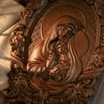thumbnail image 4 of Virgin Mary and Baby Jesus religious icon mural wood carving decoration wall home furnishings, 4 of 5