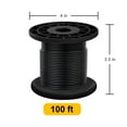 thumbnail image 3 of Flngr 1/16 Wire Rope 304 Stainless Steel, Black Vinyl Coated,100ft, 3 of 7