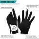 thumbnail image 2 of Guante de golf para hombre Finger Ten, paquete de agarre para lluvia para mano izquierda, ajuste duradero para todo tipo de clima, húmedo y caliente (negro, extragrande), 2 of 5