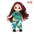 thumbnail image 5 of Muñeca BJD de 16CM, ropa de princesa de moda informal, accesorios de traje, decoración desnuda, pelo Multicolor, juguete de regalo para niña（A7 Clothes only, 5 of 5