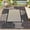 PR01-Black and Beige, variant on SIXHOME Outdoor Rug 5'x8' Waterproof Reversible Patio Rug Floral Border Plastic Straw Indoor Outdoor Rug for RV Camping Garden Picnic Beach Deck Backyard Porch Decor Dark Grey and White