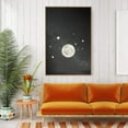 thumbnail image 2 of IDEA4WALL Framed Canvas Wall Art for Living Room, Bedroom Moon with Bright Canvas Prints for Modern Home Decoration Ready to Hang, 2 of 4