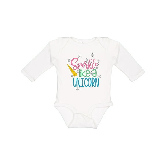 Inktastic Sparkle Like a Unicorn Boys or Girls Long Sleeve Baby Bodysuit